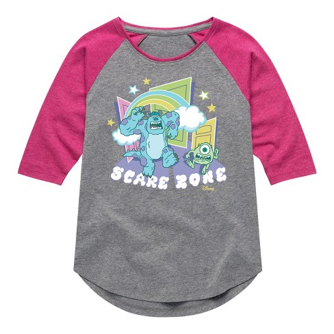 Girls' Disney Scare Zone In The Clouds - Athletic Heather/fuchsia ...