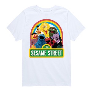 Boys' - Sesame Street - Group Elmo And Friends Short Sleeve Graphic T-Shirt - 1 of 4