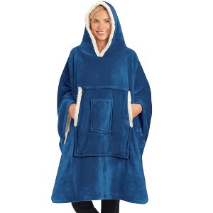 Collections Etc Soft & Cozy Oversized Poncho - 1 of 4