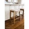 Maven Lane Adrien Rustic Backless Fabric Saddle Seat Bar Height Bar Stool - 2 of 4