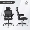 PAGED High Back Office Chair with Flip-Up Armrest,Ergonomic Gaming Chair with Adjustable Lumbar Support for Home,Office,Black - 2 of 4