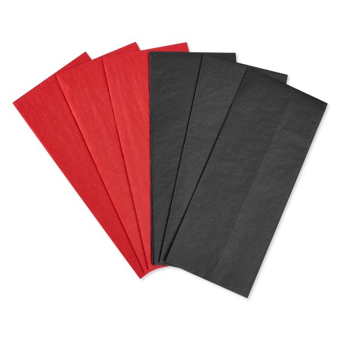 6 Sheet Red/Black Tissue Paper