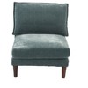 CAVINAS Suede Upholstered Accent Chair with Backrest,Modern Upholstered Armless Chair with Pillow for Living Room - 4 of 4