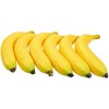 Juvale Set of 6 Plastic Artificial Bananas Individual Fake Faux Fruits for Home Kitchen Decor, Yellow - 4 of 4