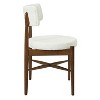 NicBex Set of 2 Mid-Century Boucle Dining Chairs, Curved Back & Rubberwood Legs, Comfy Upholstered Kitchen Living Room Side Chairs, Beige - 3 of 4