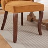 VYNXARIA Set of 2 Dining Chairs  Dinner Chair ,Comfy Fabric Upholstered Accent Chair for Kitchen , Dining Room with Curved  Wood Legs - 4 of 4