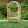 Outsunny Wood Garden Arch with Bench Pergola Trellis for Vines/Climbing Plants, Perfect for the Backyard & Outdoor Space - 2 of 4