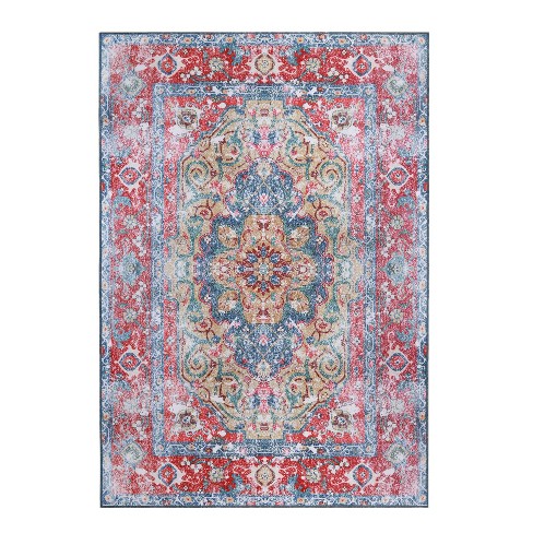 Boho Rug Runner, Non Slip Hallway Runner Rug Fuzzy Rug, Washable