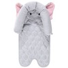 Hudson Baby Infant Girl Car Seat Insert and Strap Covers, Pretty Elephant, One Size - 2 of 3
