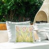 Stupell Industries Palau Tile Florals Outdoor Decorative Throw Pillow, 18 x 18 - 3 of 3