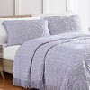 Collections Etc Luxurious Medallion Chenille Fringe Border Pillow Sham - 2 of 3