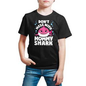 Boys' - Baby Shark - Don't Mess With Mama Shark Short Sleeve Graphic T-Shirt - 1 of 4