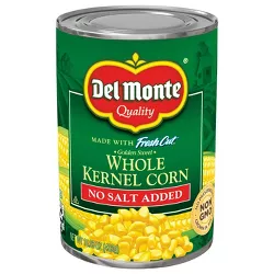 Del Monte No Salt Added Golden Sweet Whole Kernel Corn - 15.25oz