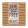 Transpac Metal 24 in. Silver 4th of July Patriotic Home of the Brave 4th of July Wall Sign Decor - 2 of 4