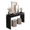 Grungis Retro Farmhouse Small Console Table,Wooden Entryway Table with Double Board Suspension Design for Entryway Living Room Hallway - 4 of 4