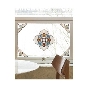 Artscape 12" x 12" Venice Amber Accent Window Film : Vinyl , Classic Pattern Multicolor - 1 of 4