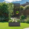 TOAOTBNBO Metal Raised Garden Bed with Parallel Lines Pattern, Outdoor Planter Box with Wheels, Modern Privacy Screen for Garden and Patio - 2 of 4