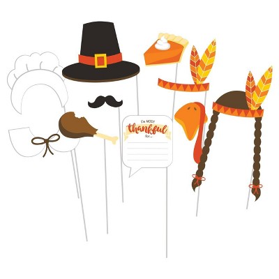 10ct Thanksgiving Photo Booth Props