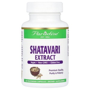 Paradise Herbs Organic Shatavari Supplement, Traditional Ayurvedic Herb, Helps Support Female Reproductive System, 60 Count Capsules - 1 of 4