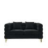 TiramisuBest 3-seater + 2-seater Combination sofa,Black - 4 of 4