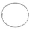 Black Bow Jewelry 4mm 14k White Gold High Polished Flat Hinged Bangle Bracelet - 2 of 4