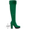 BLISSFUL STEP Women's Chunky Heel Platform Faux Fur Zipper Over Knee High Boots - 2 of 4