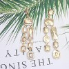 Vintage Rectangle Teardrop Chandelier Earrings, Art Deco Wedding Austrian Crystal Drop Dangle Earrings for Women Party Prom - 4 of 4