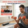 Hex Dumbbell Set with Stand, 32/20 lb Neoprene Coated Weights for Home Gym Training & Fitness - 4 of 4