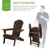 Best Choice Products Folding Adirondack Chair Outdoor, Wooden Accent Yard Furniture w/ 350lb Capacity - 3 of 4