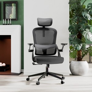 Sevobal Task And Office Chairs Ergonomic Office Chair, Breathable Backrest With Mesh Surface, Adjustable Height, Black, 20"*21"*50" - 1 of 4