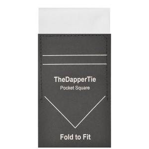 TheDapperTie - Men's Cotton Flat Pre Folded Pocket Square on Card - 1 of 3