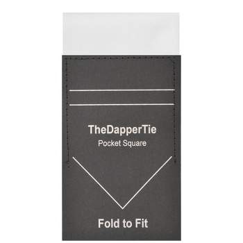 TheDapperTie - Men's Cotton Flat Pre Folded Pocket Square on Card