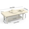 Dolonm 31.5"  Wide - Quality Leather Beauty Spa Furniture Massage Table Bed Iron on Round Legs Facial Bed Beauty Bed - 2 of 4