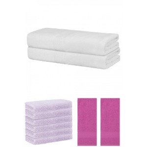 REGALWOVEN Absorbent Solid Bath Hand Face Cloths Cotton Towels 3 Piece Sets - 1 of 4