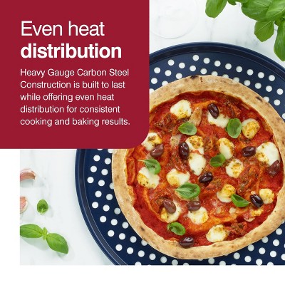 Zyliss 14-Inch Dark Blue Nonstick Carbon Steel Pizza Tray