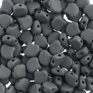 John Bead Matubo 50g Czech Glass 7.5mm Jet Matt #23980-84110 Gingko Leaf Beads for DIY Jewelry Necklace Bracelets Making - 1 of 2