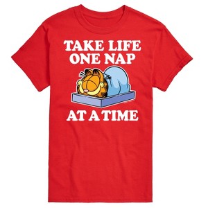 Men's - Garfield - Take Life One Nap Short Sleeve Graphic T-Shirt - 1 of 4