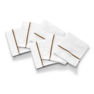 Clorox Antimicrobial Dishcloth 6-Pack Set, White/Tan, 12"x12"