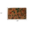 HomeRoots 18" X 30" Brown and Green Coir Holiday Outdoor Christmas Door Mat - 3 of 4