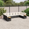 vidaXL Garden Sofa Set Black PE Rattan Large - 2 of 4