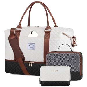 Travel Weekender Bag for Women, Carry on Overnight Bag with Shoe Compartment - 1 of 4