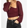 Women's DOTTED ASYMMETRIC RUCHED TOP - ENDLESS BLU. - 3 of 4