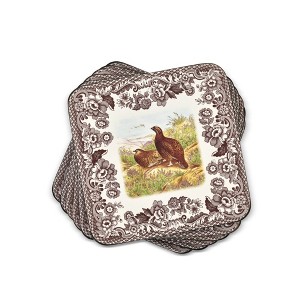 Pimpernel Spode Woodland Coasters (Set of 6) - Cork Backed Tabletop Protection, Heat & Stain Resistant - 4” x 4”, Durable, Assorted Bird Motifs - 1 of 4