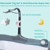 Safstar Baby Bedside Crib, Portable Foldable Bedside Bassinet w/Toy Arch, Music, Thick Mattress, Adjustable Height, Dark Gray - 3 of 4