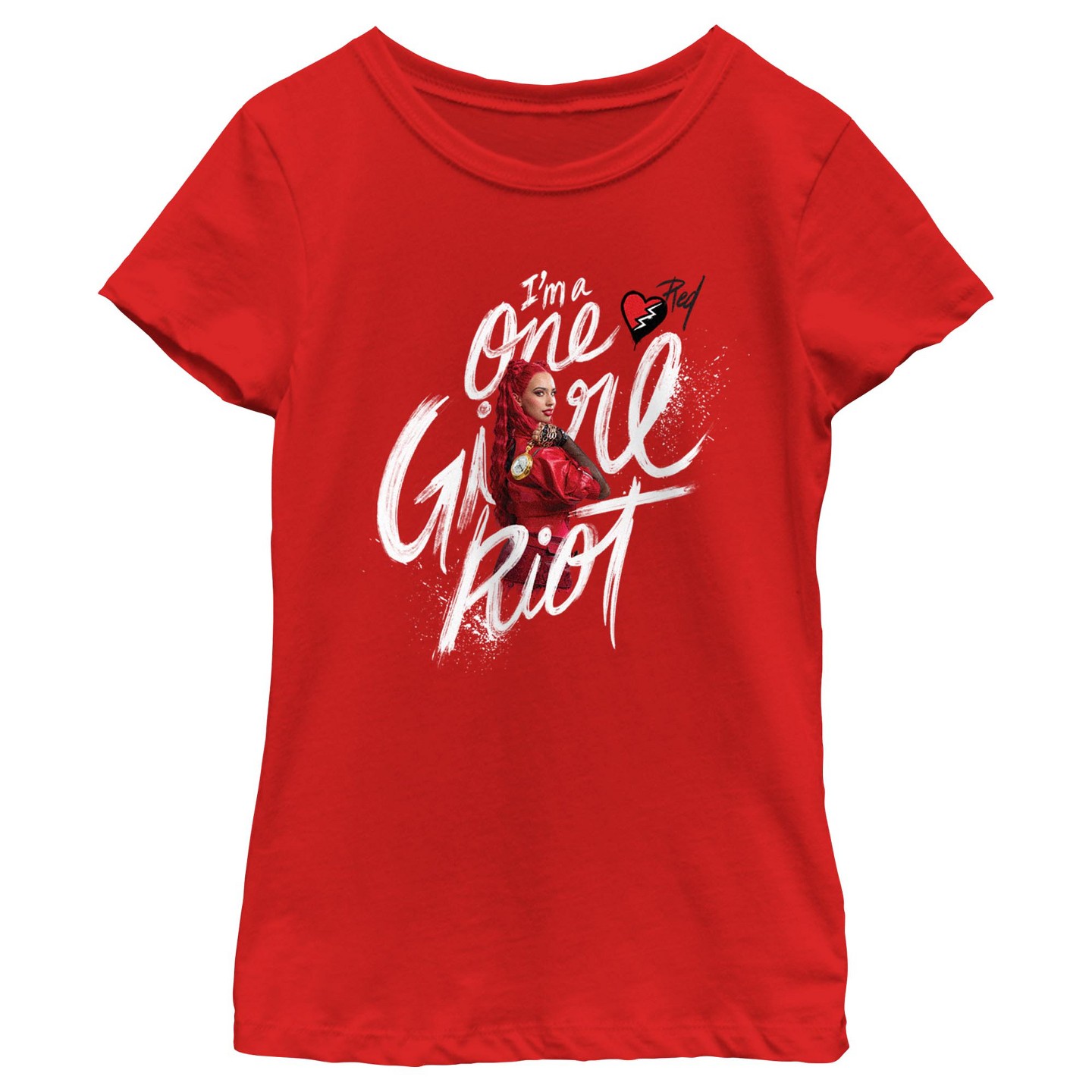 Футболка Descendants: The Rise of Red I'm a One Girl Riot T-Shirt - Red для девочек, цвет: Красный — фото 1