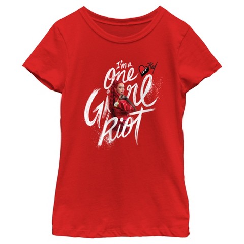 Футболка Descendants: The Rise of Red I'm a One Girl Riot T-Shirt - Red для девочек, цвет: Красный