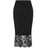 Women's Plus Size Lace Hem Fay Skirt - black | CITY CHIC - 4 of 4