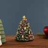 Northlight Musical Rotating Christmas Tree Figurine - 6.25" - Green - 2 of 4