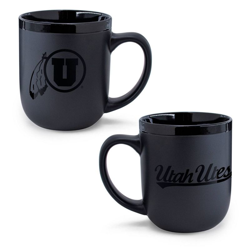 NCAA Utah Utes 12oz Ceramic Coffee Mug - Black, 3 of 4