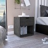 NicBex Modern Nightstand with Drawer and Open Bookcase  Minimalist Bedside Table End Table for Bedroom, Living Room - 2 of 4